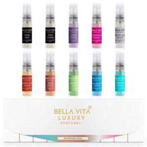 Bella Vita Luxury Ultimate Perfume Trial Pack of 10 x 5ml perfumes,